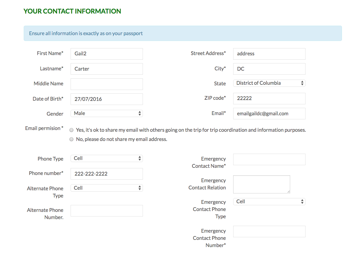 Booking Form 3